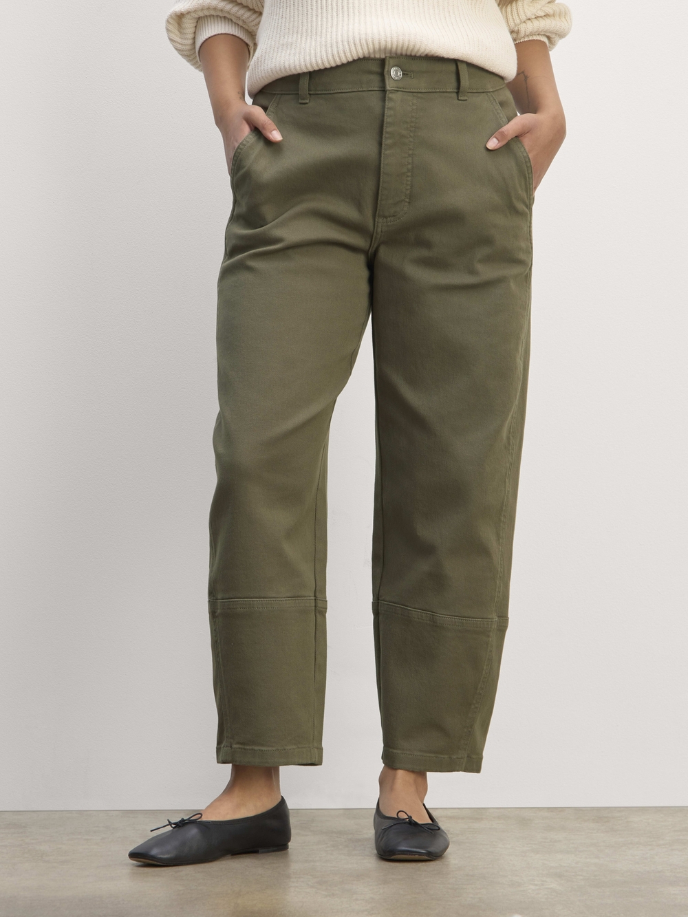 Everlane Utility Barrel Pant Cotton Twill Ankle Length